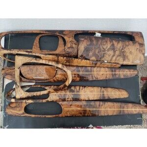 OEM 04-09 Jaguar XJ8 XJR VDP X350 Burl Wood Dash Console Door Trim Set 7pc